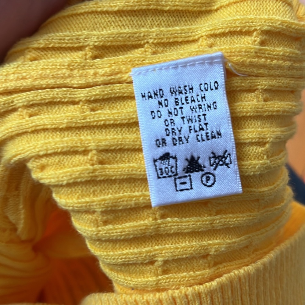 Lilly Pulitzer vintage white label cardigan size M yellow - Picture 5 of 6